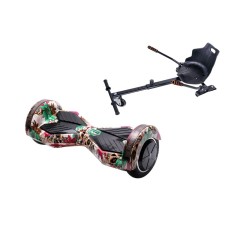 Pachet Hoverboard cu Scaun Smartbalance™, Transformers SkullColor, roti 8 inch, Bluetooth, Autobalans, LED Lights, 700W, Baterie cu Celule Samsung + Scaun Hoverboard