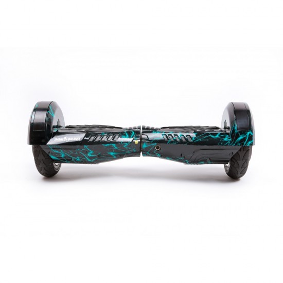 Pachet Hoverboard 6.5 inch cu Scaun Confort, Transformers Thunderstorm PRO, Autonomie Standard si Hoverkart cu Burete Alb, Smart Balance 3
