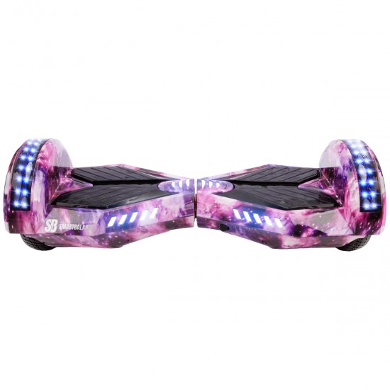 Pachet Hoverboard 6.5 inch cu Scaun Confort, Transformers Galaxy Pink PRO, Autonomie Extinsa si Hoverkart cu Burete Alb, Smart Balance 5