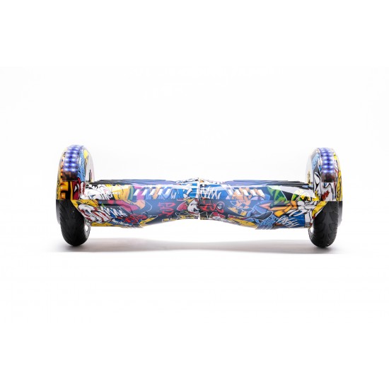 Pachet Hoverboard 6.5 inch cu Scaun Confort, Transformers HipHop PRO, Autonomie Standard si Hoverkart cu Burete Alb, Smart Balance 3