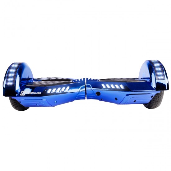 Pachet Hoverboard 6.5 inch cu Scaun Confort, Transformers ElectroBlue PRO, Autonomie Standard si Hoverkart cu Burete Alb, Smart Balance 3