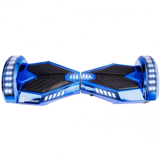 Pachet Hoverboard 6.5 inch cu Scaun Confort, Transformers ElectroBlue PRO, Autonomie Standard si Hoverkart cu Burete Alb, Smart Balance 5