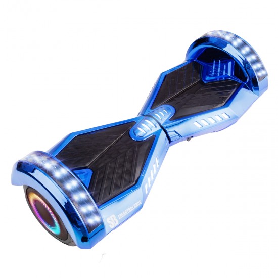 Pachet Hoverboard 6.5 inch cu Scaun Confort, Transformers ElectroBlue PRO, Autonomie Standard si Hoverkart cu Burete Alb, Smart Balance 7