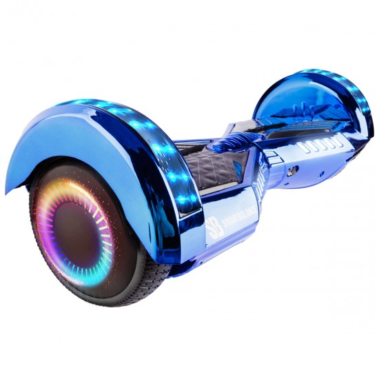 Pachet Hoverboard 6.5 inch cu Scaun Confort, Transformers ElectroBlue PRO, Autonomie Standard si Hoverkart cu Burete Alb, Smart Balance 2