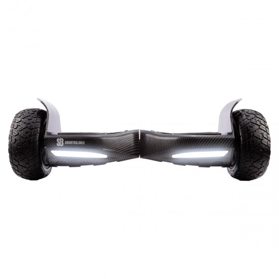 Pachet Hoverboard 8.5 inch cu Scaun Confort, Hummer Carbon PRO, Autonomie Standard si Hoverkart cu Burete Alb, Smart Balance 3