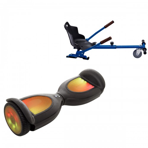 Pachet Hoverboard 6.5 inch cu Scaun Standard, Jetson Prism Black PRO, Autonomie Standard și Hoverkart Ergonomic Albastru, Smart Balance