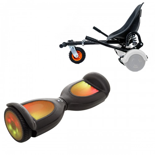 Pachet Hoverboard 6.5 inch cu Scaun cu Suspensii, Jetson Prism Black PRO, Autonomie Standard și Hoverkart Negru cu Suspensii Duble, Smart Balance