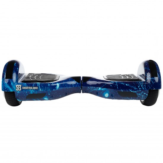 Pachet Hoverboard 6.5 inch cu Scaun cu Suspensii, Regular Galaxy Blue, Autonomie Standard si Hoverkart Negru cu Suspensii Duble, Smart Balance 5
