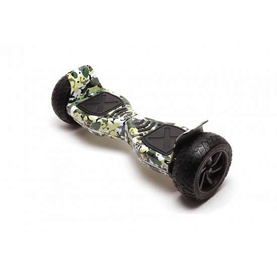 Pachet Hoverboard 8.5 inch cu Scaun Standard, Hummer Camouflage, Autonomie Standard si Hoverkart Ergonomic Negru, Smart Balance 5