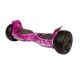 Set Hoverboard All Terrain cu Scaun, Hoverkart Rosu cu Suspensii Duble, Boxe Bluetooth, Lumini LED si Auto Balans, roti 8.5'', 15km Autonomie, Putere 700W, Baterie 4Ah Samsung Cell, Smart Balance Hummer Galaxy Pink 3