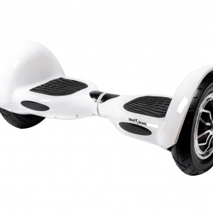 Hoverboard OffRoad cu Boxe Bluetooth, Lumini LED si Auto Balans, roti 10'', 15km Autonomie, Putere 700W, Baterie 4Ah Samsung Cell, Smart Balance OffRoad White