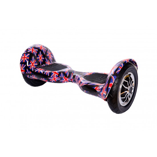 Set Hoverboard OffRoad cu Scaun, Hoverkart Confort, Boxe Bluetooth, Lumini LED si Auto Balans, roti 10'', 15km Autonomie, Putere 700W, Baterie 4Ah Samsung Cell, Smart Balance OffRoad England 3