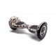Set Hoverboard OffRoad cu Scaun, Hoverkart Albastru cu Suspensii Duble, Boxe Bluetooth, Lumini LED si Auto Balans, roti 10'', 15km Autonomie, Putere 700W, Baterie 4Ah Samsung Cell, Smart Balance OffRoad Tattoo 4