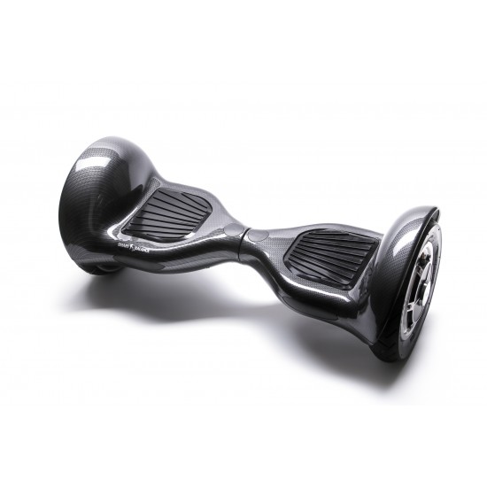 Pachet Hoverboard 10 inch cu Scaun cu Suspensii, Off-Road Carbon, Autonomie Extinsa si Hoverkart Negru cu Suspensii Duble, Smart Balance 4