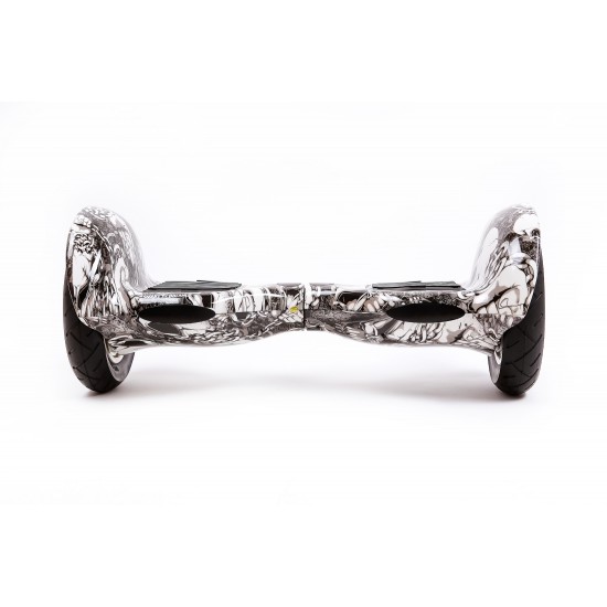 Pachet Hoverboard 10 inch cu Scaun cu Suspensii, Off-Road SkullHead, Autonomie Standard si Hoverkart Negru cu Suspensii Duble, Smart Balance 3