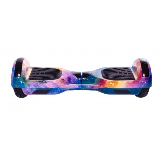 Set Hoverboard cu Scaun, Hoverkart Ergonomic, Boxe Bluetooth, Lumini LED si Auto Balans, roti 6.5'', 15km Autonomie, Putere 700W, Baterie 4Ah Samsung Cell, Smart Balance Regular Galaxy Orange cu maner 3