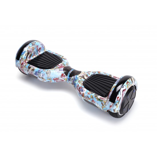 Pachet Hoverboard cu Scaun Smartbalance™, Regular Clown, roti 6.5 inch, Bluetooth, Autobalans, LED Lights, 700W, Baterie cu Celule Samsung + Scaun Hoverboard cu Suspensii Albastru