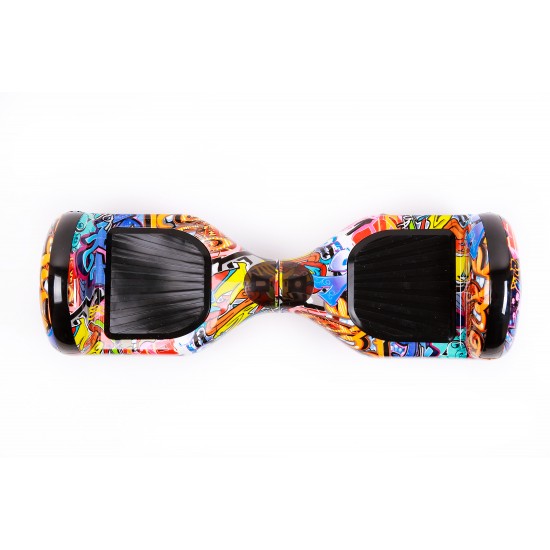 Pachet Hoverboard cu Scaun Smartbalance™, Regular Hip-Hop Orange, roti 6.5 inch, Bluetooth, Autobalans, LED Lights, 700W, Baterie cu Celule Samsung + Scaun Hoverboard cu Suspensii Negru 