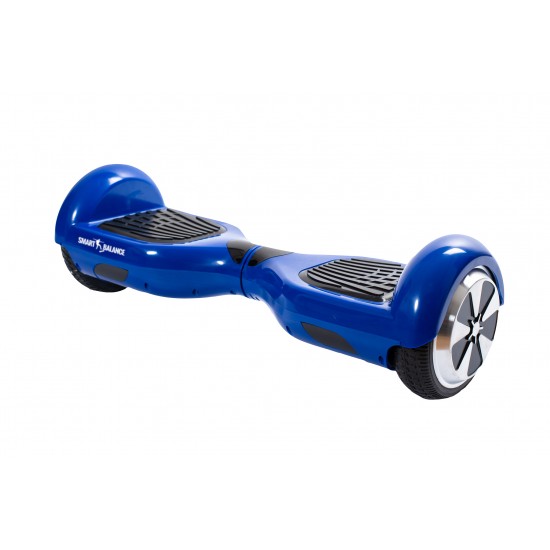 Pachet Hoverboard 6.5 inch cu Scaun Standard, Regular Blue PowerBoard, Autonomie Extinsa si Hoverkart Ergonomic Negru, Smart Balance 3