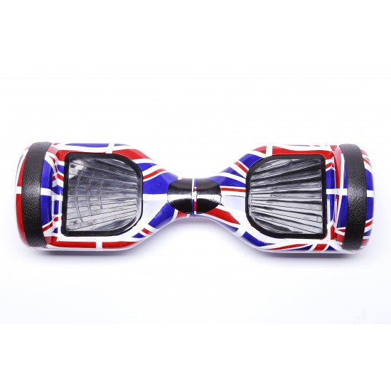 Set Hoverboard cu Scaun, Hoverkart Albastru cu Suspensii Duble, Boxe Bluetooth, Lumini LED si Auto Balans, roti 6.5'', 15km Autonomie, Putere 700W, Baterie 4Ah Samsung Cell, Smart Balance Regular England 2