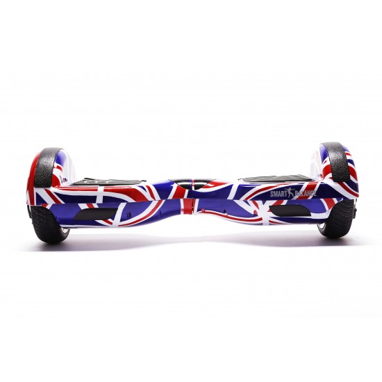 Set Hoverboard cu Scaun, Hoverkart Negru cu Suspensii Duble, Boxe Bluetooth, Lumini LED si Auto Balans, roti 6.5'', 15km Autonomie, Putere 700W, Baterie 4Ah Samsung Cell, Smart Balance Regular England 3