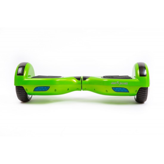 Set Hoverboard cu Scaun, Hoverkart Albastru cu Suspensii Duble, Boxe Bluetooth, Lumini LED si Auto Balans, roti 6.5'', 15km Autonomie, Putere 700W, Baterie 4Ah Samsung Cell, Smart Balance Regular Green 4