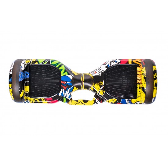 Pachet Hoverboard cu Scaun Smartbalance™, Regular HipHop cu Maner, roti 6.5 inch, Bluetooth, Autobalans, LED Lights, 700W, Baterie cu Celule Samsung + Scaun Hoverboard cu Suspensii Albastru