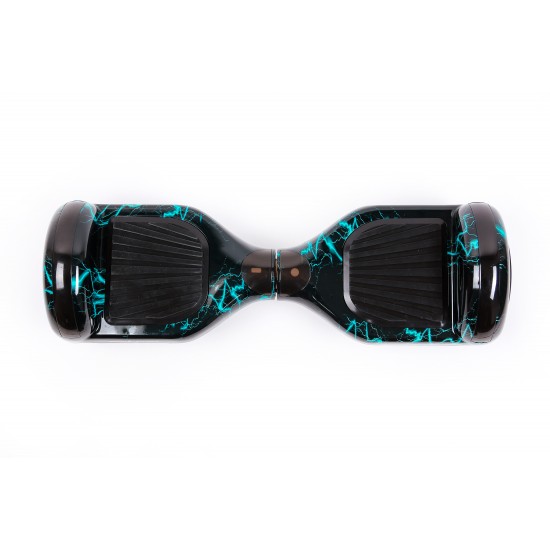 Pachet Hoverboard 6.5 inch cu Scaun cu Suspensii, Regular Thunderstorm, Autonomie Extinsa si Hoverkart Negru cu Suspensii Duble, Smart Balance 3