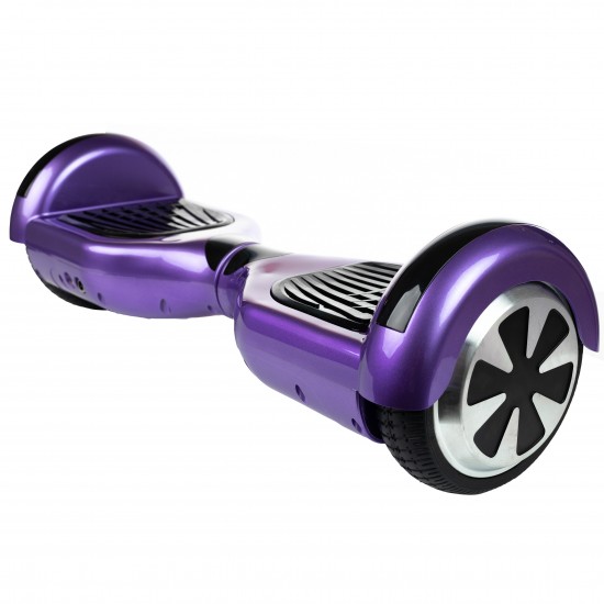 Set Hoverboard cu Scaun, Hoverkart Roz cu Suspensii Duble, Boxe Bluetooth, Lumini LED si Auto Balans, roti 6.5'', 15km Autonomie, Putere 700W, Baterie 4Ah Samsung Cell, Smart Balance Regular Purple 6