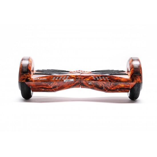 Set Hoverboard cu Scaun, Hoverkart Albastru cu Suspensii Duble, Boxe Bluetooth, Lumini LED si Auto Balans, roti 6.5'', 15km Autonomie, Putere 700W, Baterie 4Ah Samsung Cell, Smart Balance Transformers Flame 3