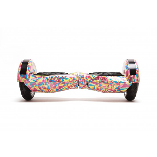 Pachet Hoverboard 6.5 inch cu Scaun Standard, Transformers Abstract, Autonomie Extinsa si Hoverkart Ergonomic Negru, Smart Balance 4