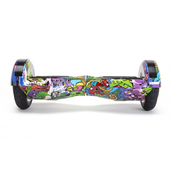 Set Hoverboard cu Scaun, Hoverkart Albastru cu Suspensii Duble, Boxe Bluetooth, Lumini LED si Auto Balans, roti 6.5'', 15km Autonomie, Putere 700W, Baterie 4Ah Samsung Cell, Smart Balance Transformers Multicolor 3