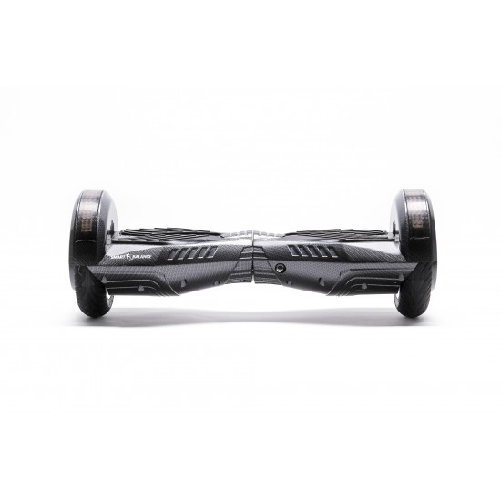 Pachet Hoverboard 8 inch cu Scaun Standard, Transformers Carbon, Autonomie Extinsa si Hoverkart Ergonomic Negru, Smart Balance 3