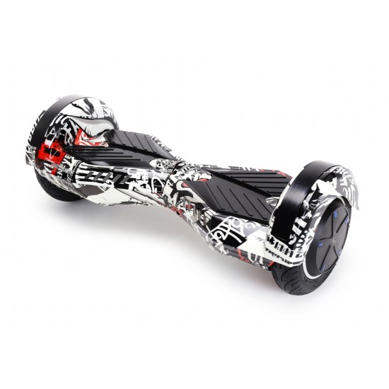 Set Hoverboard cu Scaun, Hoverkart Confort, Boxe Bluetooth, Lumini LED si Auto Balans, roti 6.5'', 15km Autonomie, Putere 700W, Baterie 4Ah Samsung Cell, Smart Balance Transformers Last Dead 2