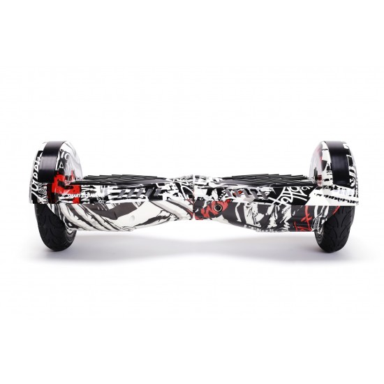 Set Hoverboard cu Scaun, Hoverkart Negru cu Suspensii Duble, Boxe Bluetooth, Lumini LED si Auto Balans, roti 8'', 15km Autonomie, Putere 700W, Baterie 4Ah Samsung Cell, Smart Balance Transformers Last Dead  3