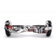Set Hoverboard cu Scaun, Hoverkart Roz cu Suspensii Duble, Boxe Bluetooth, Lumini LED si Auto Balans, roti 8'', 15km Autonomie, Putere 700W, Baterie 4Ah Samsung Cell, Smart Balance Transformers Last Dead  4