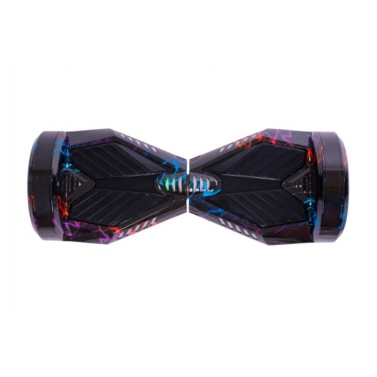 Pachet Hoverboard 8 inch cu Scaun cu Suspensii, Transformers Thunderstorm Blue, Autonomie Standard si Hoverkart Negru cu Suspensii Duble, Smart Balance 4
