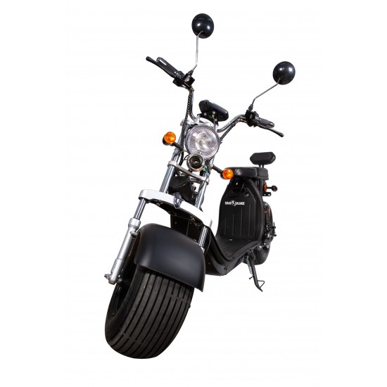 Moped Electric Premium SB50 Urban License plus pachet Extended Range - baterie extra de 20Ah, 1500W, 40Ah total, 45km-h, 120 km Autonomie, Negru, Smart Balance 2