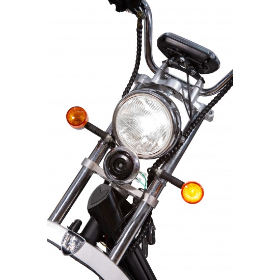 Moped Electric Premium SB50 Urban License plus pachet Extended Range - baterie extra de 20Ah, 1500W, 40Ah total, 45km-h, 120 km Autonomie, Negru, Smart Balance 5