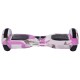 Set Hoverboard cu Scaun, Hoverkart Albastru cu Suspensii Duble, Boxe Bluetooth, Lumini LED si Auto Balans, roti 6.5'', 15km Autonomie, Putere 700W, Baterie 4Ah Samsung Cell, Smart Balance Regular Camouflage Pink cu maner 4