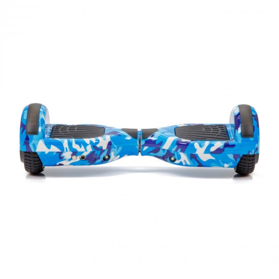 Set Hoverboard cu Scaun, Hoverkart Confort, Boxe Bluetooth, Lumini LED si Auto Balans, roti 6.5'', 15km Autonomie, Putere 700W, Baterie 4Ah Samsung Cell, Smart Balance Regular Camouflage Blue cu maner 2