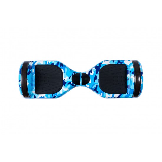 Set Hoverboard cu Scaun, Hoverkart Rosu cu Suspensii Duble, Boxe Bluetooth, Lumini LED si Auto Balans, roti 6.5'', 15km Autonomie, Putere 700W, Baterie 4Ah Samsung Cell, Smart Balance Regular Camouflage Blue 5