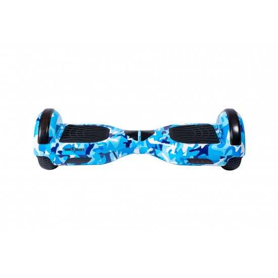 Pachet Hoverboard cu Scaun Smart Balance™, Regular Camouflage Blue, roti 6.5 inch, Bluetooth, Autobalans, LED Lights, 700W, Baterie cu Celule Samsung + Scaun Hoverboard cu Suspensii Negru  