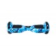 Set Hoverboard cu Scaun, Hoverkart Roz cu Suspensii Duble, Boxe Bluetooth, Lumini LED si Auto Balans, roti 6.5'', 15km Autonomie, Putere 700W, Baterie 4Ah Samsung Cell, Smart Balance Regular Camouflage Blue 6