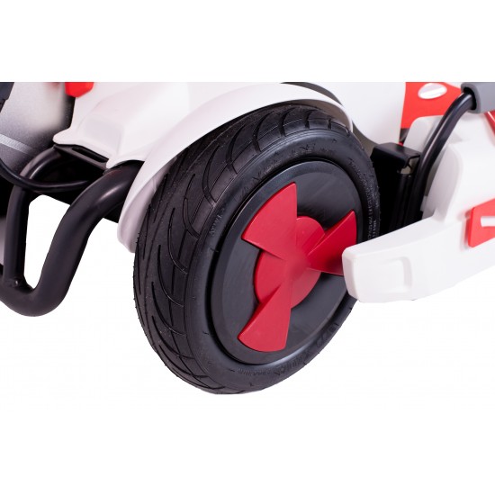 SB Kart, Smart Balance™, putere 800 W, autonomie pana la 15 km, viteza maxima pana la 24 km/h, Alb/Rosu