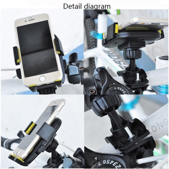 Suport telefon Universal, pentru bicicleta, Negru 4