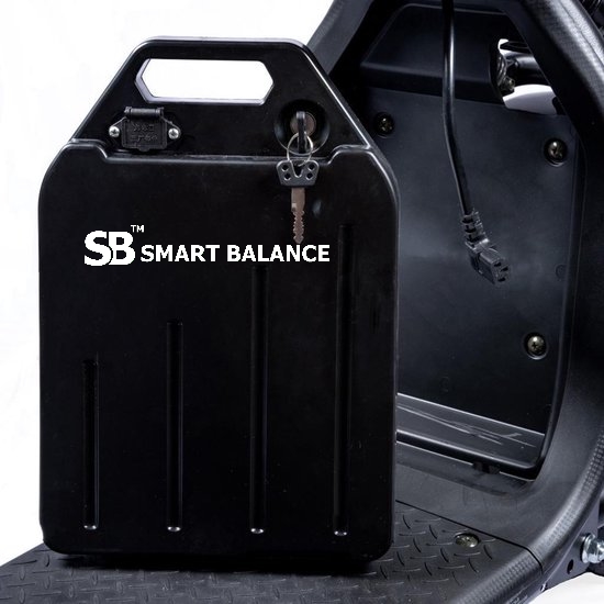 Baterie electrica Smart Balance, detasabila, pentru trotinete si scutere electrice, 60V, 20AH, Autonomie pana la 65km, orizontala