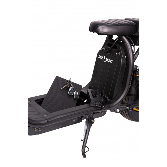 Moped Electric Premium SB50 Urban License plus pachet Extended Range - baterie extra de 20Ah, 1500W, 40Ah total, 45km-h, 120 km Autonomie, Negru, Smart Balance 10