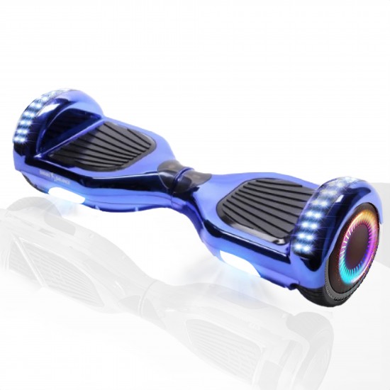 Pachet Hoverboard 6.5 inch cu Scaun Standard, Regular ElectroBlue PRO, Autonomie Standard si Hoverkart Ergonomic Alb, Smart Balance 2