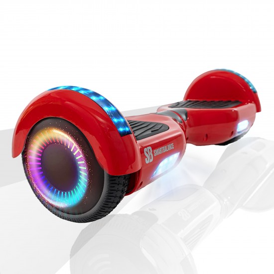 Pachet Hoverboard 6.5 inch cu Scaun Standard, Regular Red PRO, Autonomie Standard si Hoverkart Ergonomic Alb, Smart Balance 2